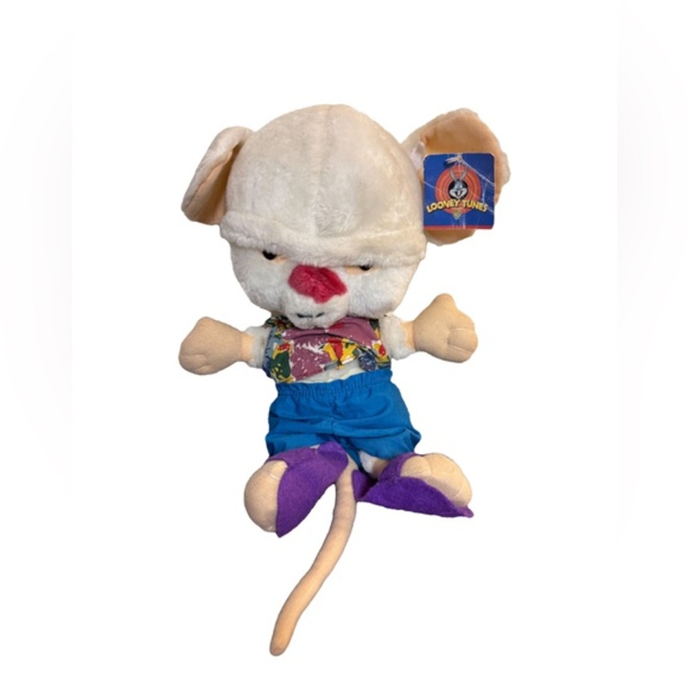 Vintage Pinky & The Brain Stuffed Toy 1990’s